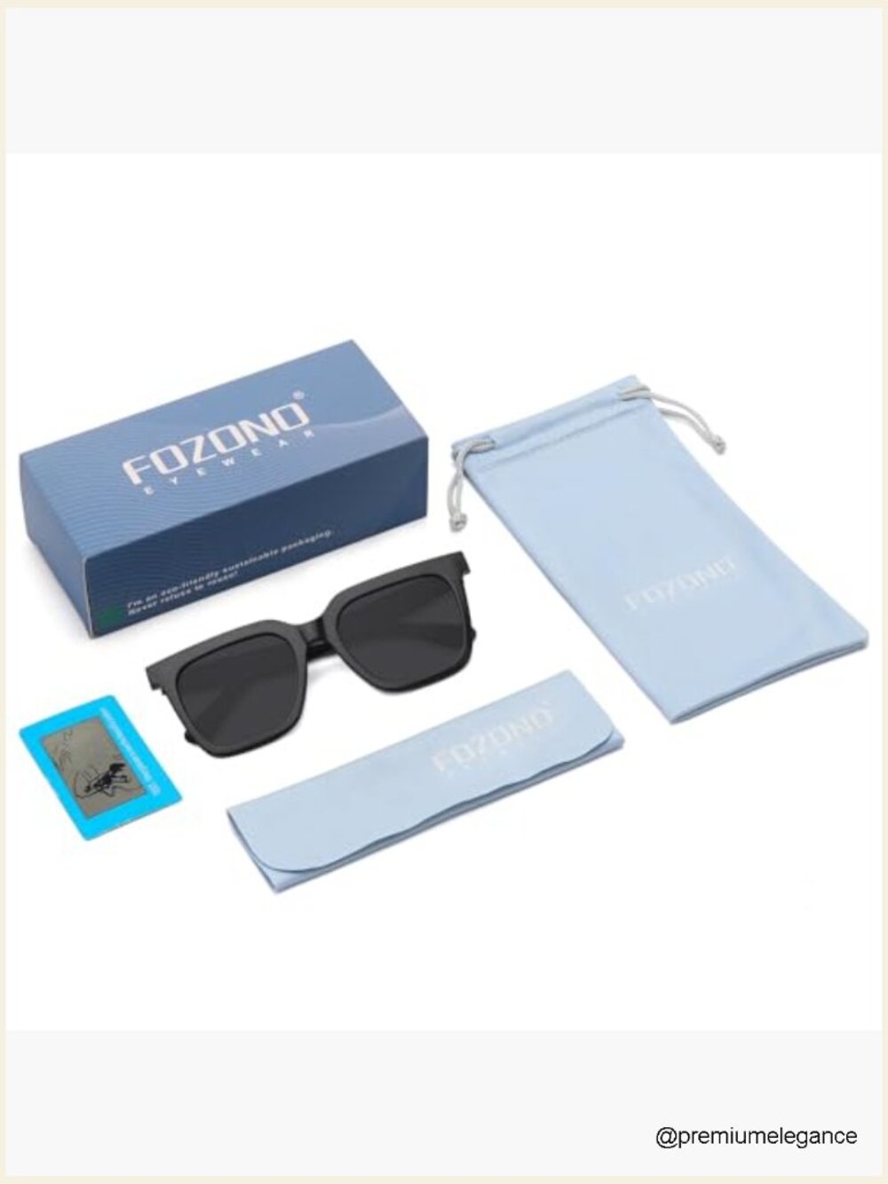 Large Square Polarized Sunglasses Trendy Retro Classic UV400 - Picture 6 of 7